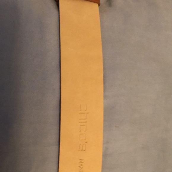 Chico’s tan belt w/silver buckle. - Picture 3 of 4